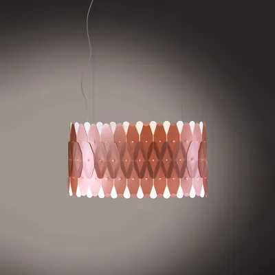 Zdjęcie produktu dla Owalna lampa wisząca Amanda 3 w kolorze miedzianym Polilux D60 Wyprodukowano we Włoszech