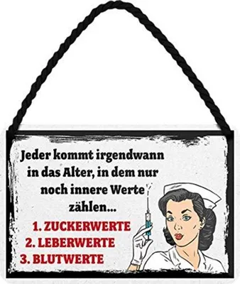 Metallschild mit Spruch, 28x12 cm, Retro-Vintage Deko