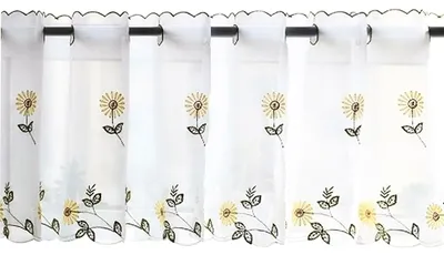 Voile-Halbgardine, Sichtschutz, 43x142 cm, 1 Stück