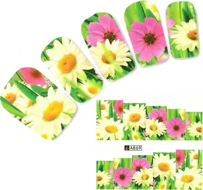 Produktbild von Tattoo Nail Art Blumen Aufkleber Nagel Sticker