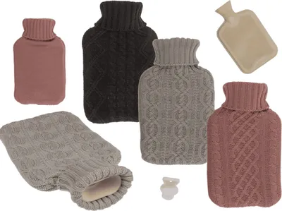 Produktbild von OOTB Wärmflasche mit Stricküberzug Zopfmuster