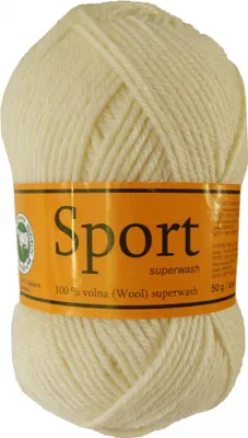 50g Sport Super Wash Premium Strickgarn 100% Wolle Cremeweiß Weiß