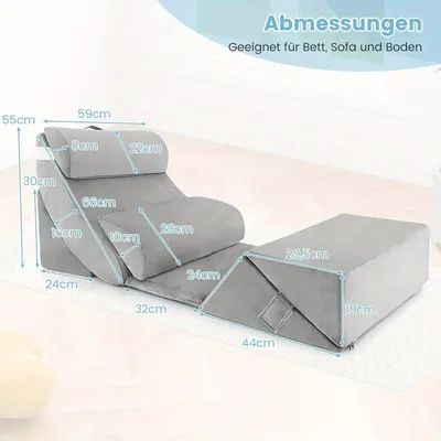 Produktbild von Wigkissen – Orthopädisches Kissen – Stützkissen – Beinkissen – Rückenkissen – 7-teiliges Set