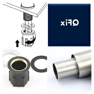 Produktbild von Schwarze Inox Spültischarmatur flexibel 360° drehbar Edelstahl Wasserhahn