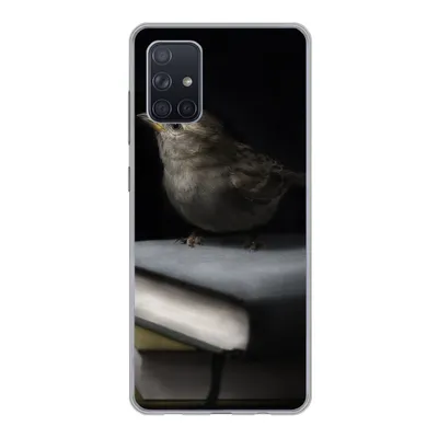 Produktbild von MuchoWow® Handyhülle Schutzhülle Hülle für Samsung Galaxy A51 Vogel - Bücher - Porträt Silikon Softcase Handy Hülle - Schutzabdeckung