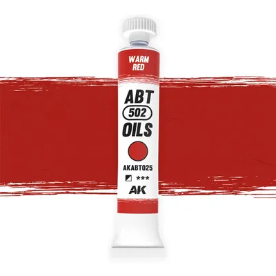 Obrázok produktu pre Oddiel 502 AKABT025 Olejová farba Teplá červená