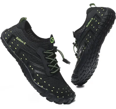 Obrázek produktu pro Boty do vody, plážové boty, unisex, rychleschnoucí, s drenážními otvory, černé, velikost EU 36-46