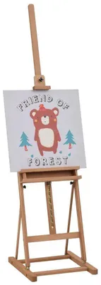 Immagine prodotto di Cavalletto in legno di faggio | Colore: naturale | Dimensioni: 53x50,5x171-230 cm