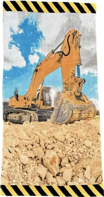 Produktbild von Schaufelbagger Badetuch - 70 x 140 cm
