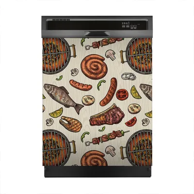 Produktbild von Magnete Dekorative 60x70 cm Küche Magnetmatte Spülmaschine - Barbecue Grill