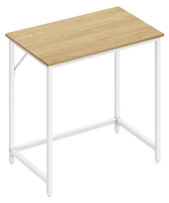 Produktbild von Schreibtisch mit Schubladen – Laptoptisch – Spanplatte & Stahl – 50 x 80 x 76 cm – Eiche/Weiß – 8,5 kg