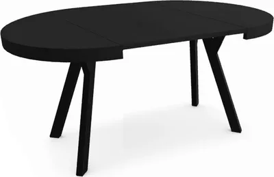 Image de Table de salle à manger / table de cuisine Domingo – couleur et dimensions au choix, à rallonges – chêne noir / noir