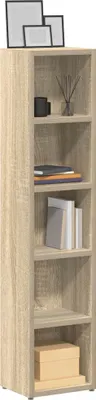 Zdjęcie produktu dla vidaXL Półki na płyty CD 2 szt. dąb sonoma 21x16x93,5 cm materiał drewnopochodny