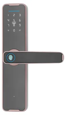 Produktbild von Smart Türschloss - WiFi Fingerabdruck Türschloss - Tuya App - Schlüsselloses Codeschloss 50 Fingerabdrücke 100 Passwörter - Roségold
