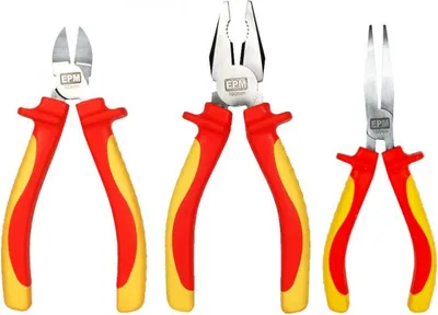 Image de Jeu de pinces isolées, 3 pièces, 160 mm, CRV - E-400-0041