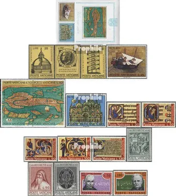 Produktbild von Briefmarken Vatikanstadt 1972 Mi 596-614 (kompl.Ausg.) Jahrgang 1972 komplett postfrisch Sondermarken