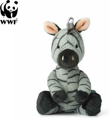 Produktbild von WWF Cub Club - Ziko das Zebra (grau, 22cm) mit Glöckchen Kuscheltier Stofftier für Kleinkinder