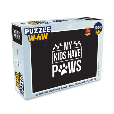 Obrázek produktu pro MuchoWow MuchoWow® Puzzle 1000 ks Moje děti mají tlapky - Citáty - Přísloví - Dog