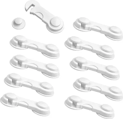 Produktbild von Baby Kindersicherung 10 Stück 【Aufgerüstete Version】Schloss für Schränke und Schubladen Kühlschrank