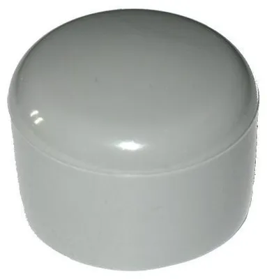 Produktbild von 20 Stück Kappe für Rundrohr D = 40 mm L = 23,50 mm --- GRAU --- PVC