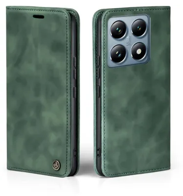 Produktbild von Handy Hülle für Xiaomi 14T Pro Klapphülle Bookcase Flip Cover Handy Tasche Etui Farbe: Grün