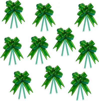 Produktbild von Oblique Unique 10 Geschenkschleifen mit Geschenkbändern Deko Schleifen - grün