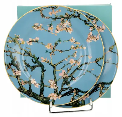 Produktbild von Duo Almond Blossom Dessertteller Porzellan 2er-Set Van Gogh