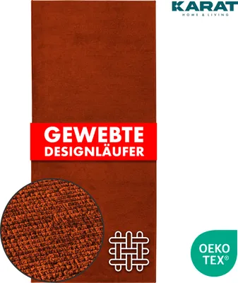 Produktbild von Teppich-Läufer Azade hochwertige Jacquard Weberei viele Farben Terra 80 x 150 cm