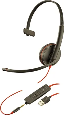Image de POLY Blackwire C3215 Casque filaire Serre-tête Bureau/Centre d'appels USB Type-A Noir