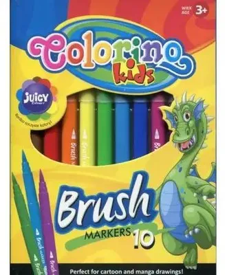 Produktbild von Fixy Brush, dlouhý štětcový hrot, 10 barev