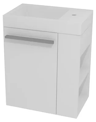 Productafbeelding van Kolpa KIKI kast met wastafel, model OUK 40 L, kleur wit