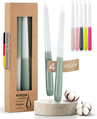Imagen del producto de Velas con efecto degradado, 25 cm, color salmón, para decoración