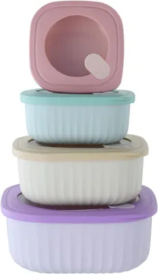 Obrázek produktu pro Sada úložných nádob, 4 kusů, plast, vzduchotěsné, vhodné do kuchyně