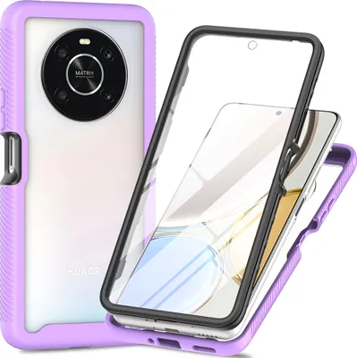 Image de Etui pour Huawei Honor X9, bumper avec protection d'écran intégrée Etui de protection 360° pour le corps entier Violet