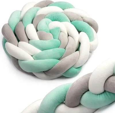 Produktbild von Ricokids 2m Babybettüberwurf - mintgrau