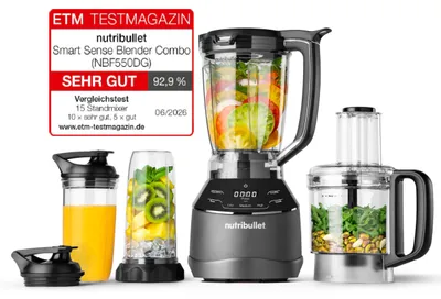 Productafbeelding van Triple Prep System standmixer NBF580B (donkergrijs, 1.500 Watt, 1,8 liter) en keukenmachine (1,6 liter)