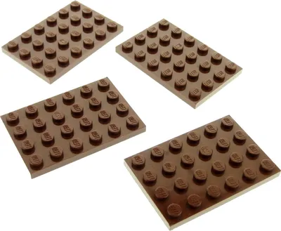 Produktbild von 4x Lego Bau Platte 4x6 rot braun Basic Grundplatte Star Wars 75059 4271874 3032