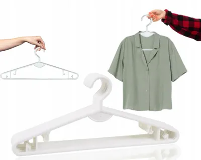 Image de MONTIP Cintre vêtements universel blanc lot de 50