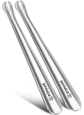 Produktbild von Schuhlöffel Lang 42cm Metall 2er Set Silber