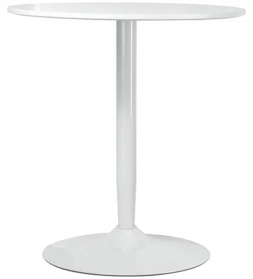 Imagen del producto de Mesa redonda - Mesa para dos personas - Mesa tipo bistró - Mesa de cocina - Mesa blanca compacta - Estructura de acero