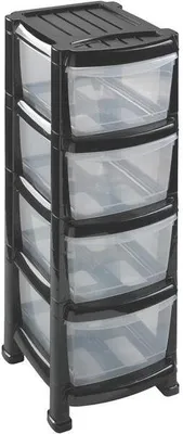 Immagine prodotto di HEIDRUN Scaffale con 4 cassetti nero
