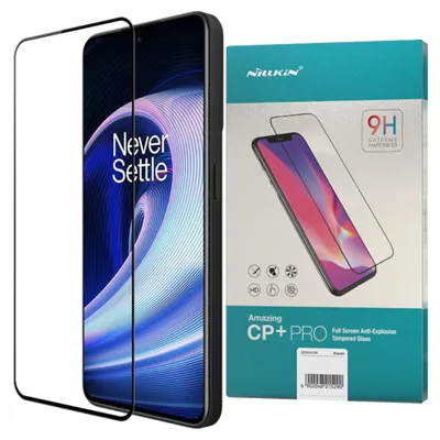 Productafbeelding van Nillkin ultradun glasplaat met frame voor het scherm van de OnePlus Ace, zwart