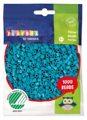 Produktbild von Playbox Bügelperlen 5mm Blau Türkis 1000 Stück