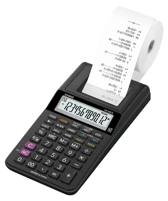 Image de CASIO Calculatrice de bureau HR-8RCE-BK noire Couleur d'impression : noir