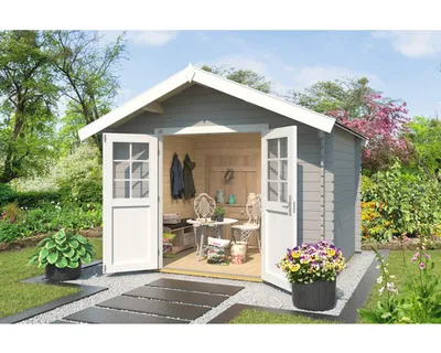 Produktbild von Gartenhaus weka 209 Gr. 2,5 333 x 333 cm lichtgrau