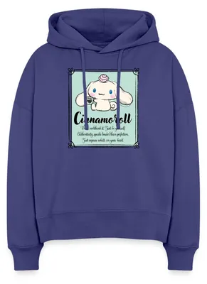 Produktbild von Spreadshirt Cinnamoroll Just Be Yourself Frauen Boxy Organic Hoodie, S, Dämmerung
