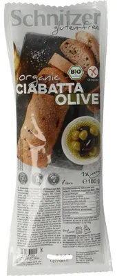 Productafbeelding van Schnitzer Ciabatta Met Olijven Biologisch (180 gr)