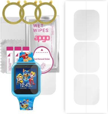 Produktbild von apgo 3 Stück Schutzfolie, klar, kompatibel mit Accutime PAW4316AZ  Smartwatch, Hydrogel Displayschutzfolie mit Positionierhilfe, Displayfolie, robust und kratzfest