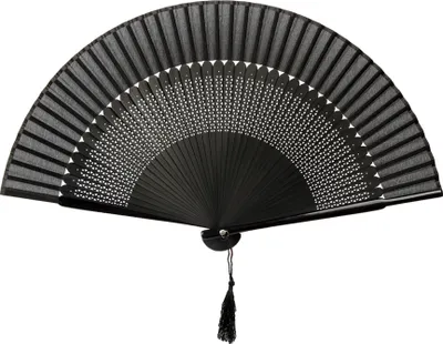 Produktbild von Handfächer Japanischer Faltfächer Klappfächer Vintage Stil Damen Herren Bambus Folding Fans Fächer für Wanddekoration Hochzeit Geschenk Muttertag Party Kostüm - Schwarze hohle Dreieck
