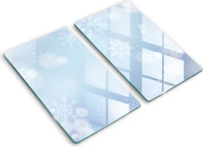 Produktbild von Abdeckung Glas - Küchenabdeckung - 2x30x52 cm - Abdeckplatte -Wintertextur